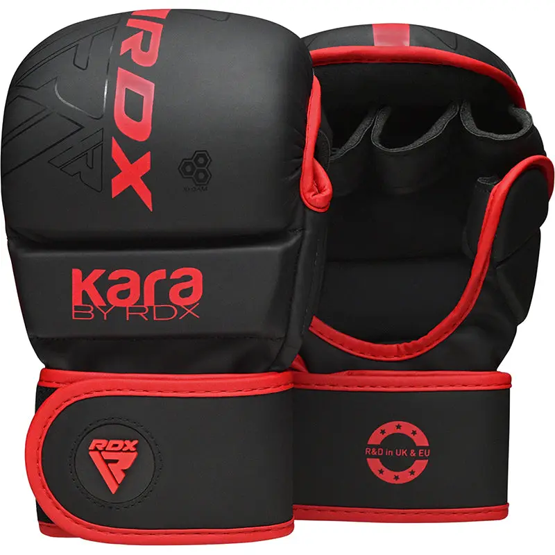 RDX F6 Kara MMA Sparring Gloves – Matte Red