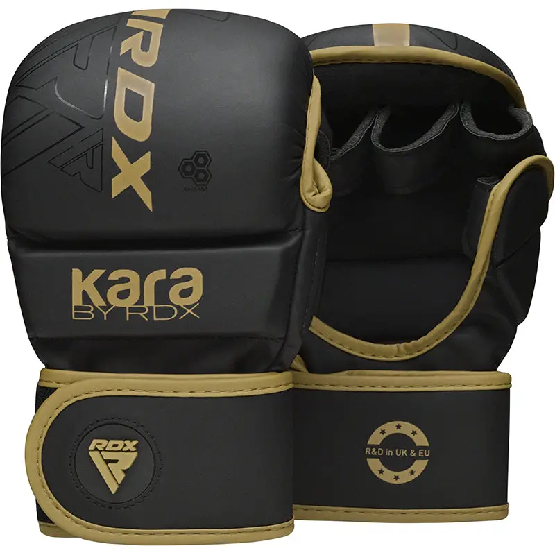RDX F6 Kara MMA Sparring Gloves – Matte Golden