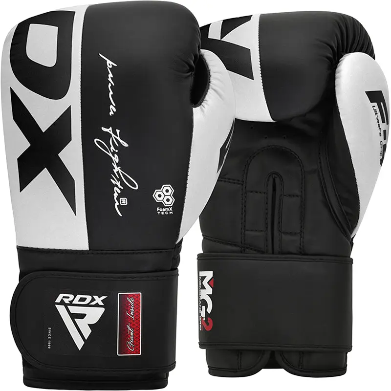 RDX F4 Boxing Sparring Gloves – White/Black